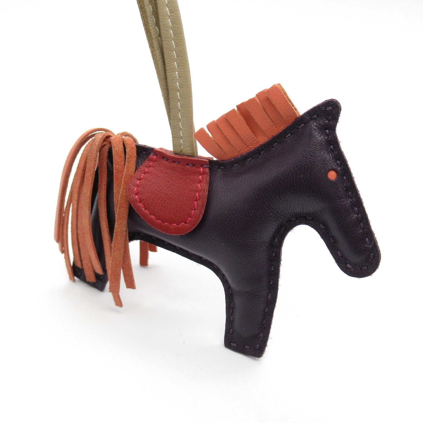 Hermes Hermes Rodeo Pm Raisin/Flamingo/Rouge Vif Charm Leather Aagneau Purple Flamingo/Rouge Vie Leysin A Stamp Size ONE SIZE - 5 Thumbnail