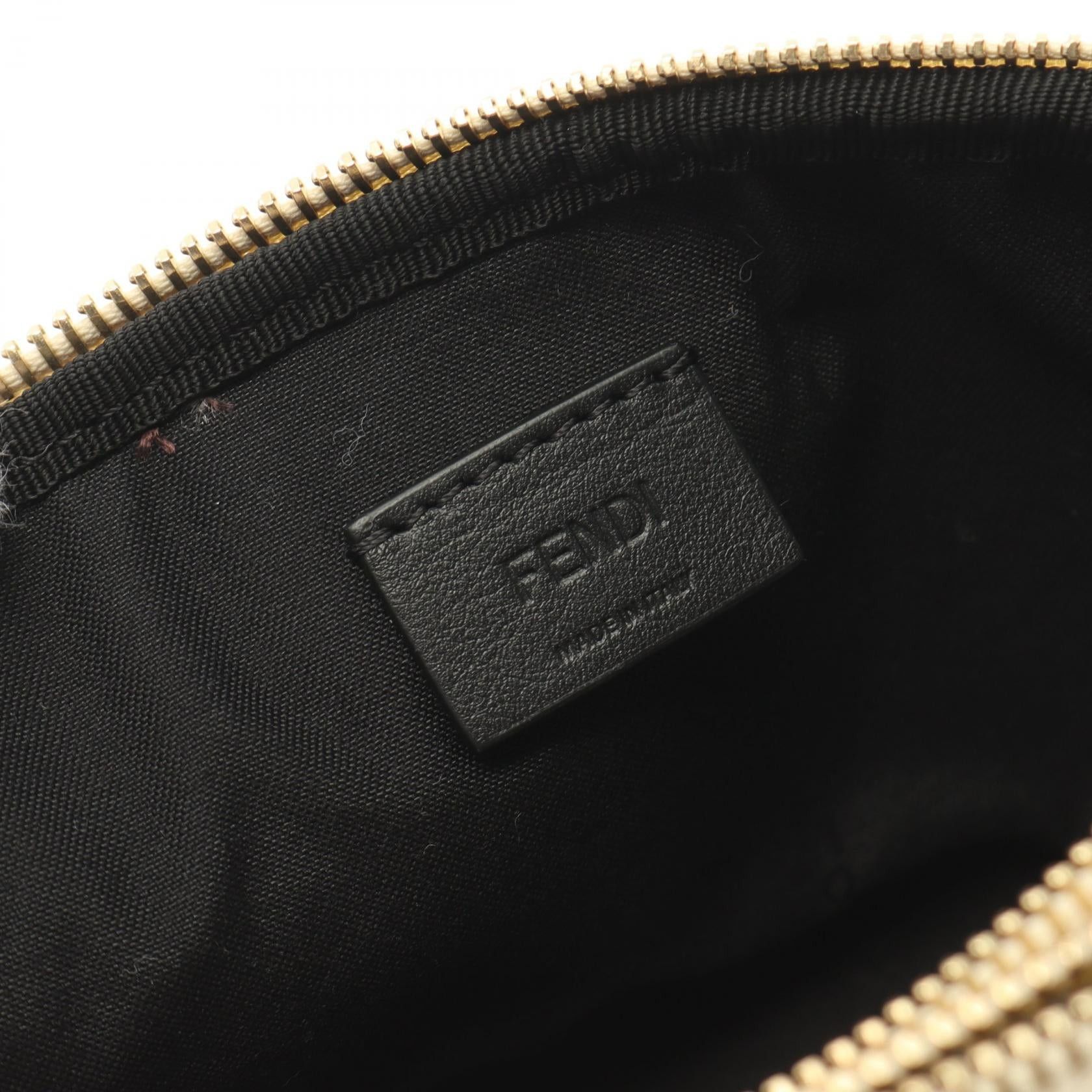 Fendi Fendi Easy Baguette Chain Shoulder Bag Leather Off White Black Size ONE SIZE - 4 Thumbnail