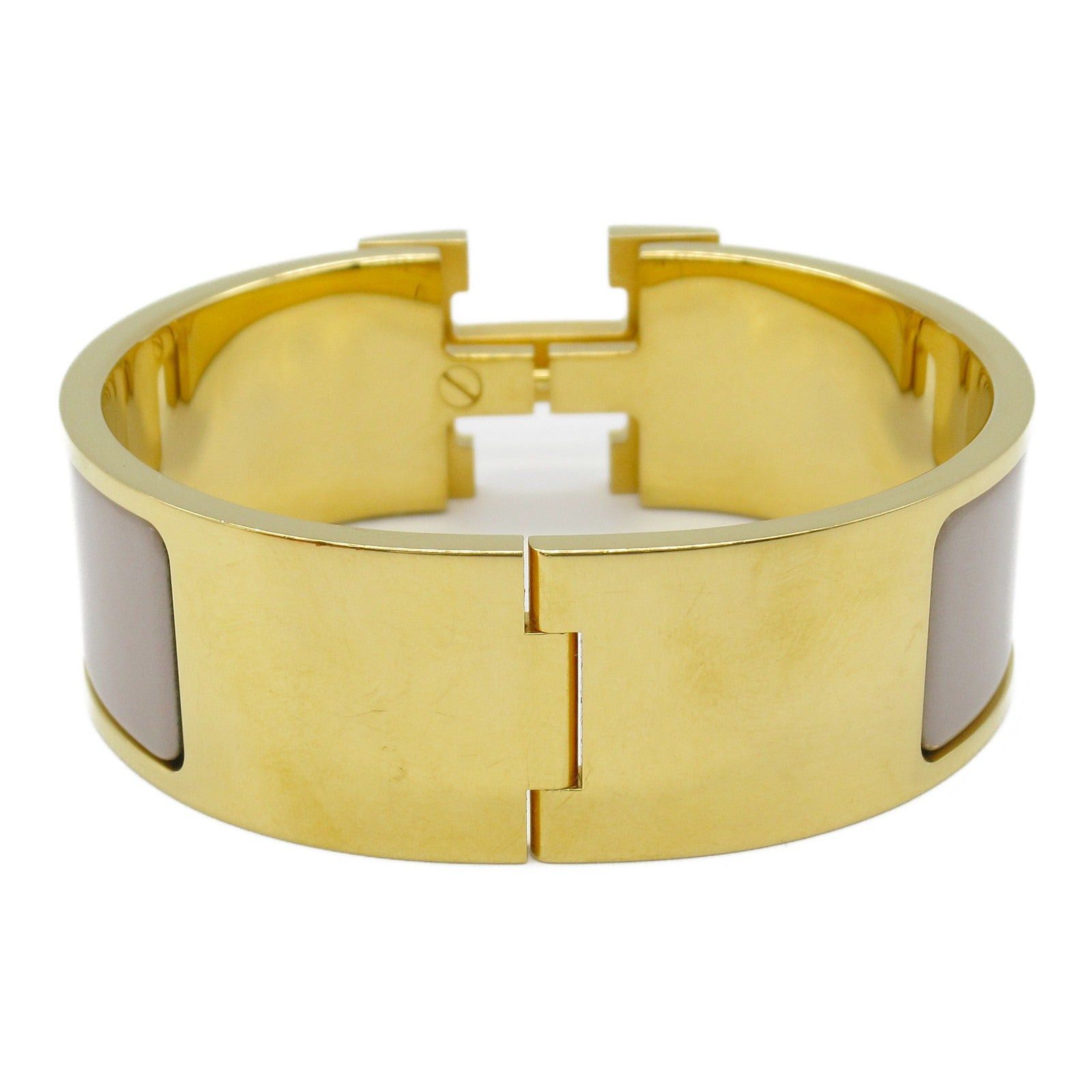 Hermes Hermes H Bangle Gm Gp (Gold Plated) Beige Size ONE SIZE - 2 Thumbnail