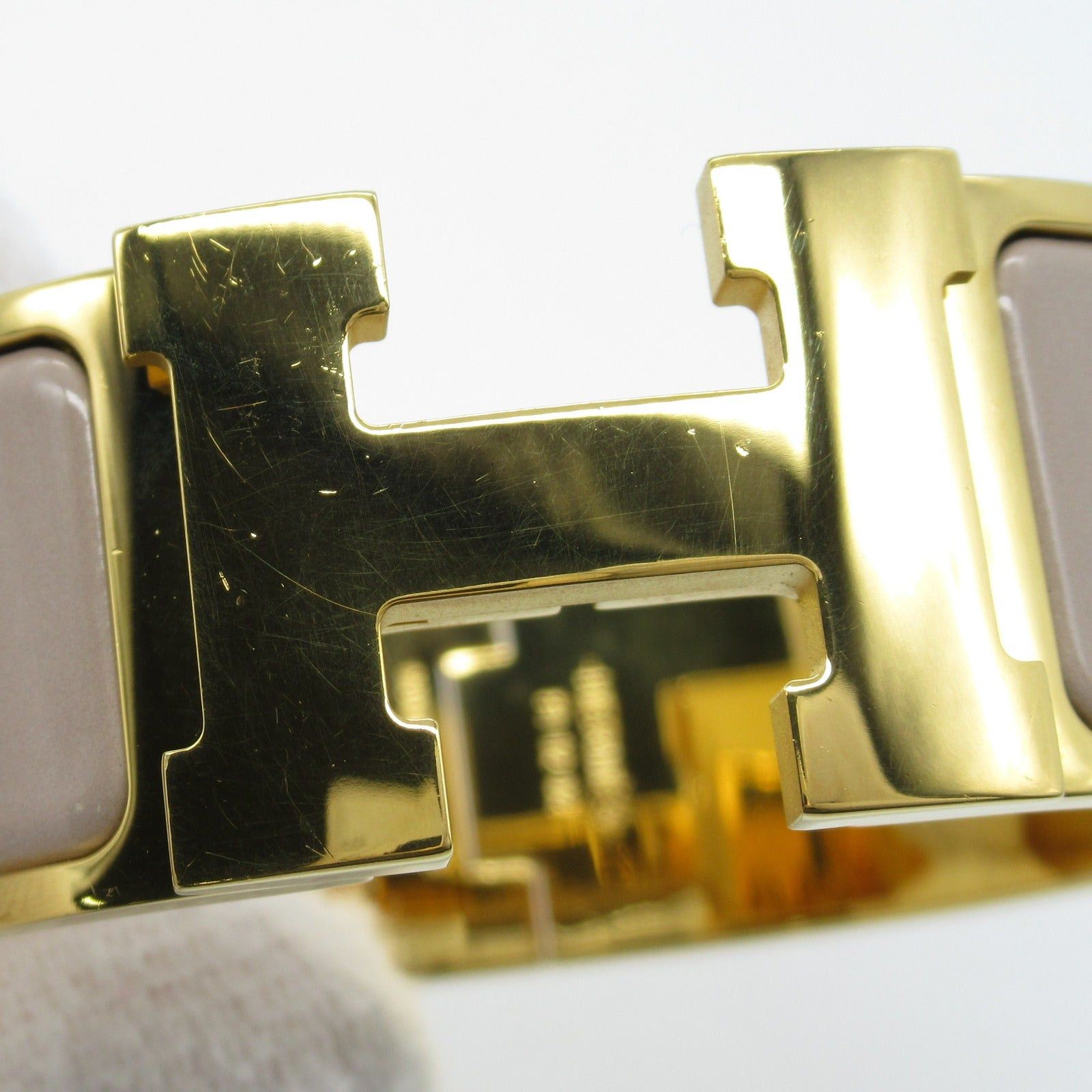 Hermes Hermes H Bangle Gm Gp (Gold Plated) Beige Size ONE SIZE - 6 Thumbnail