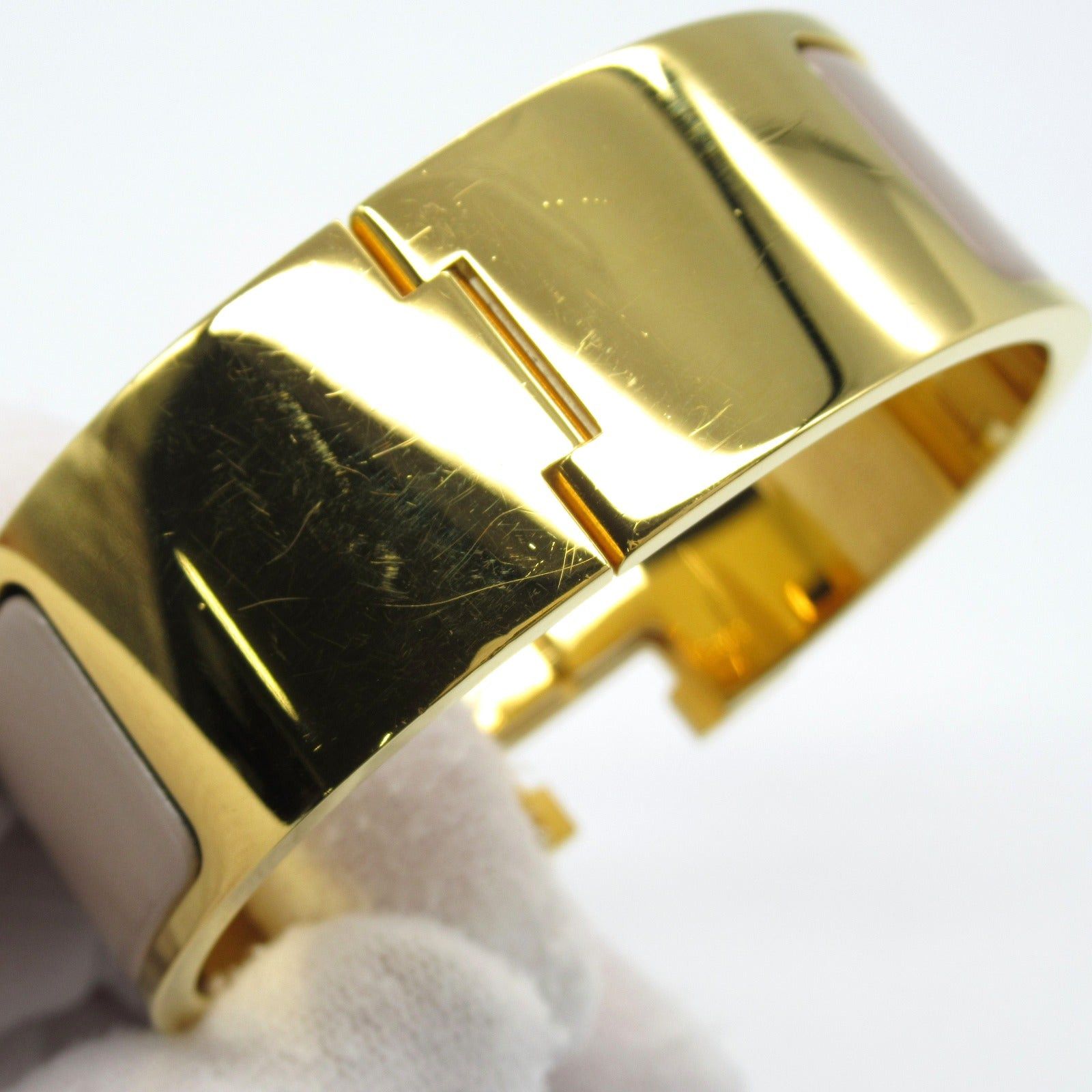Hermes Hermes H Bangle Gm Gp (Gold Plated) Beige Size ONE SIZE - 7 Thumbnail