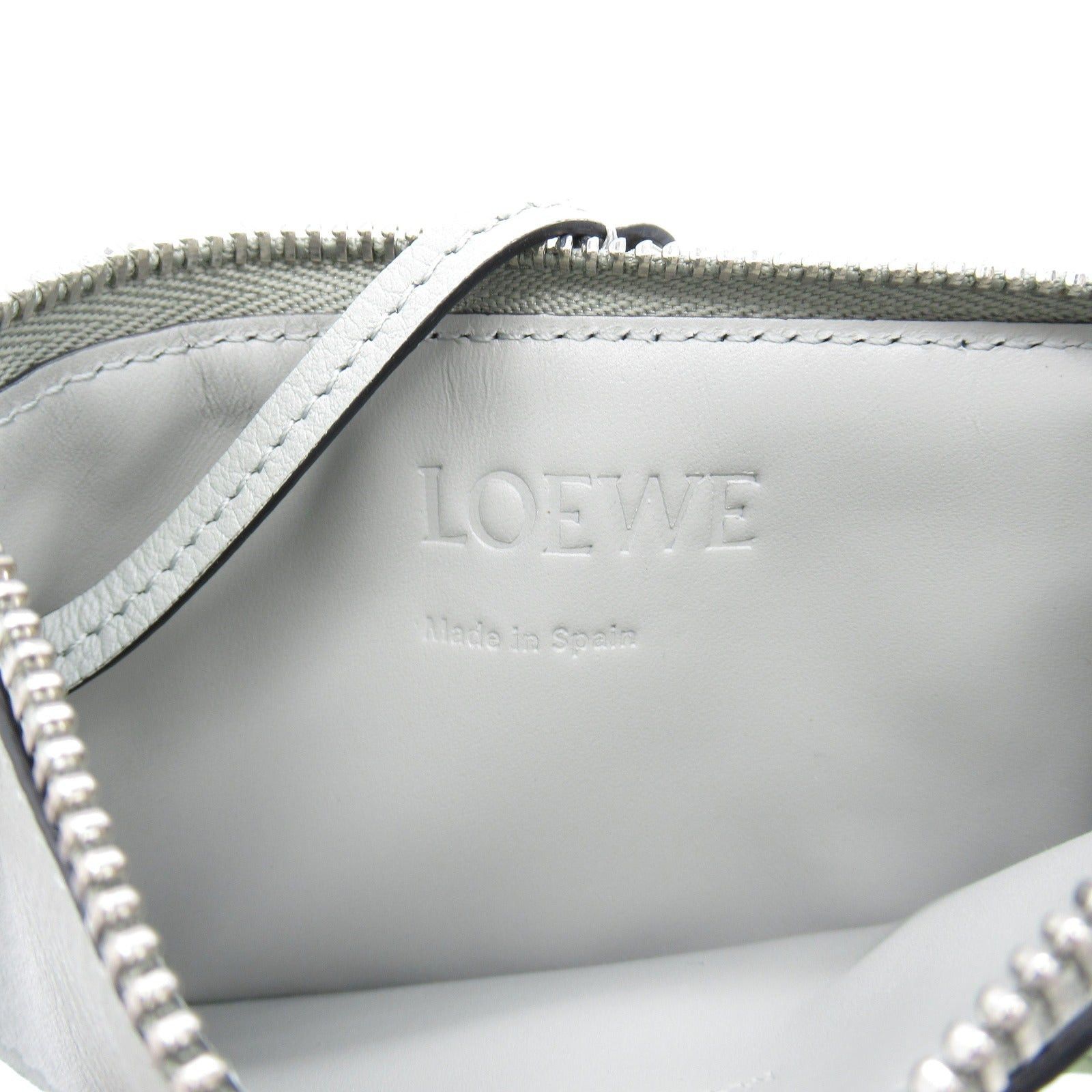 Loewe Loewe Puzzle Coin Purse Leather Green Light Green/Gray Size ONE SIZE - 6 Thumbnail