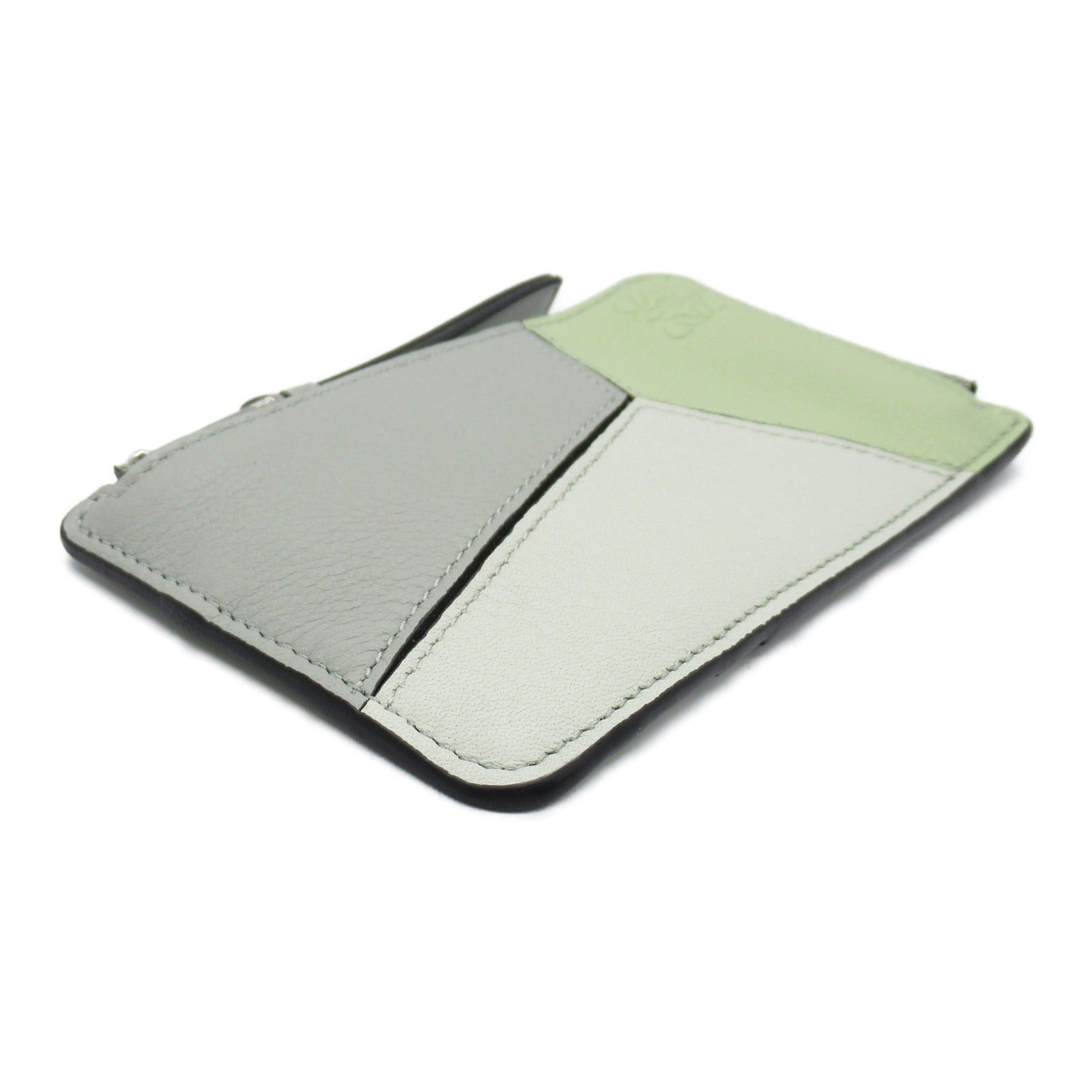 Loewe Loewe Puzzle Coin Purse Leather Green Light Green/Gray Size ONE SIZE - 3 Thumbnail