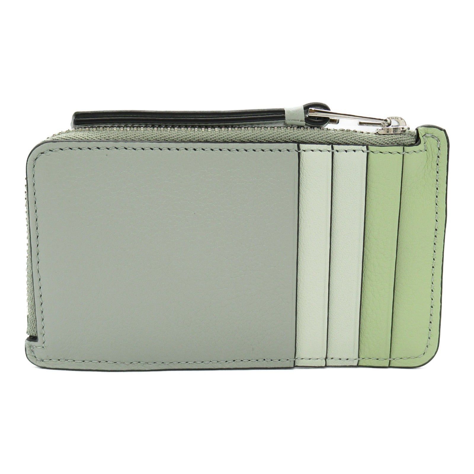 Loewe Loewe Puzzle Coin Purse Leather Green Light Green/Gray Size ONE SIZE - 2 Thumbnail