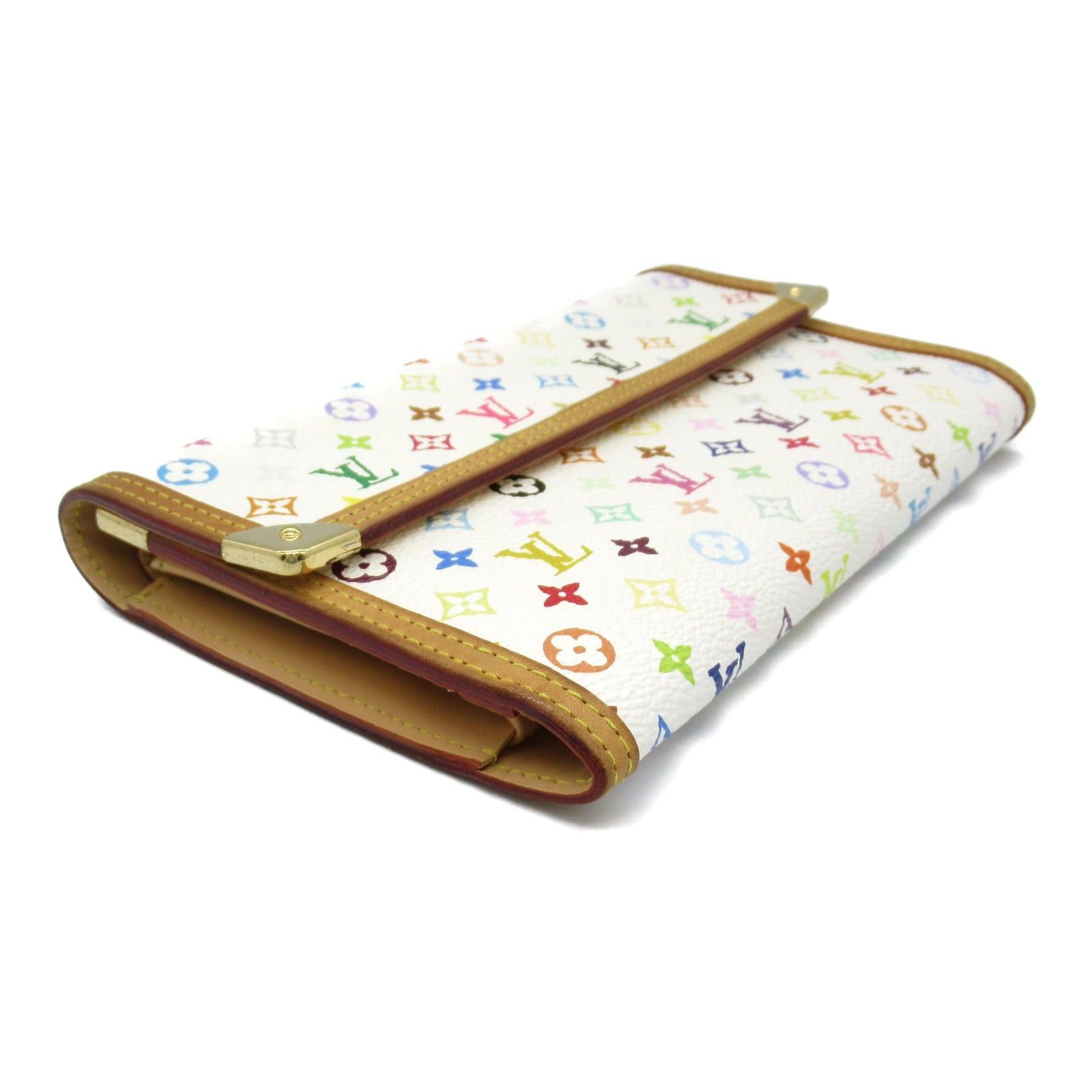Louis Vuitton Louis Vuitton Porto Tresor International Trifold Long Wallet Leather Monogram Multicolor White Bron Size ONE SIZE - 3 Thumbnail