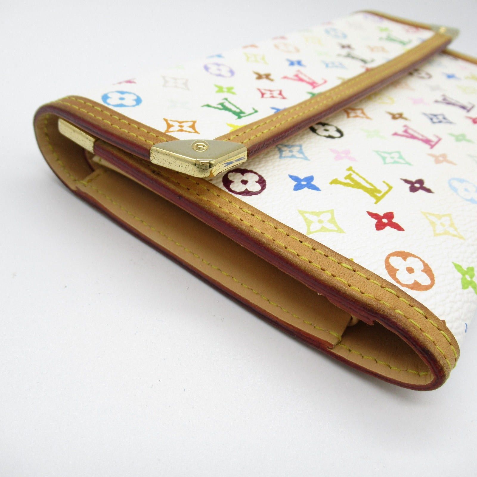 Louis Vuitton Louis Vuitton Porto Tresor International Trifold Long Wallet Leather Monogram Multicolor White Bron Size ONE SIZE - 11 Thumbnail