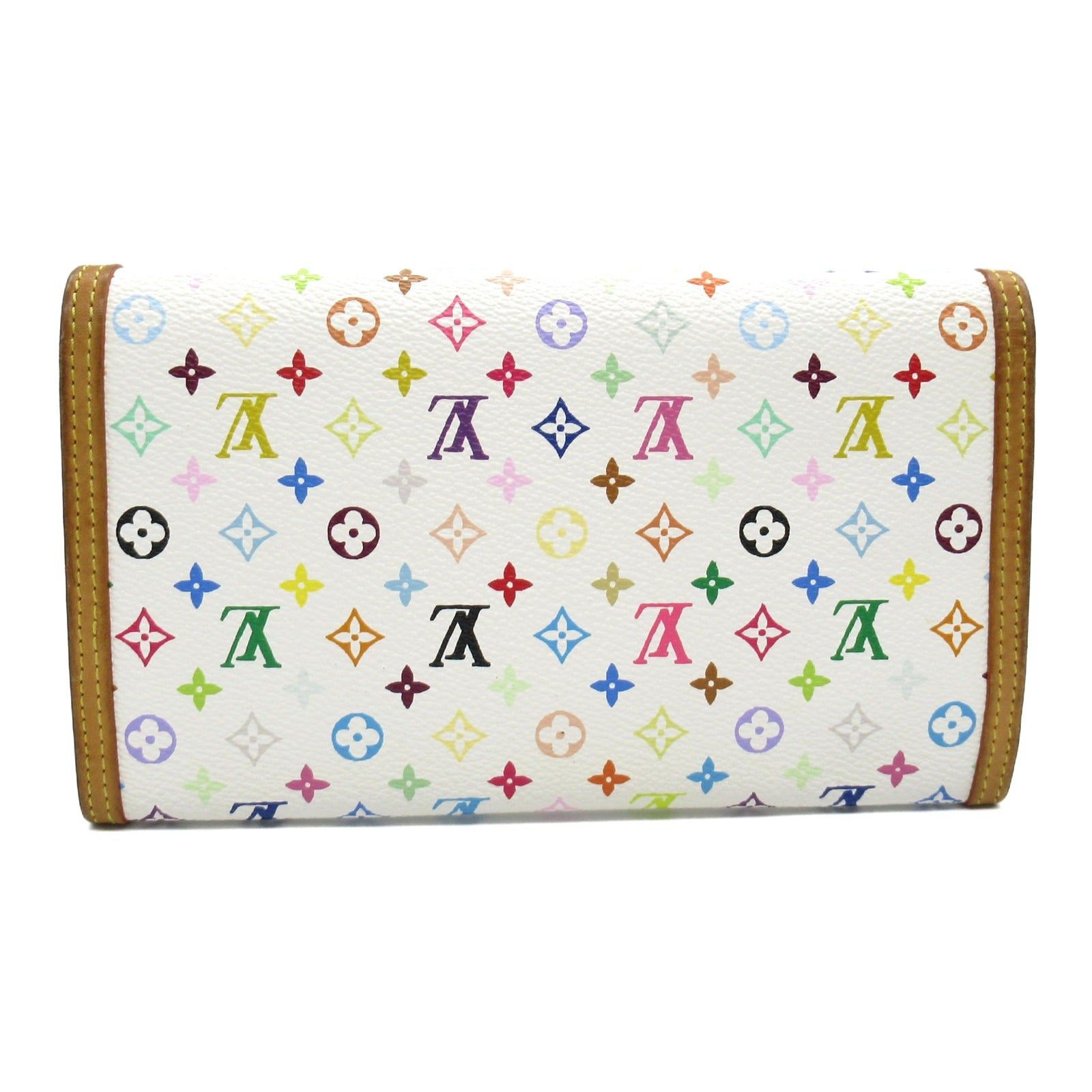 Louis Vuitton Louis Vuitton Porto Tresor International Trifold Long Wallet Leather Monogram Multicolor White Bron Size ONE SIZE - 2 Thumbnail