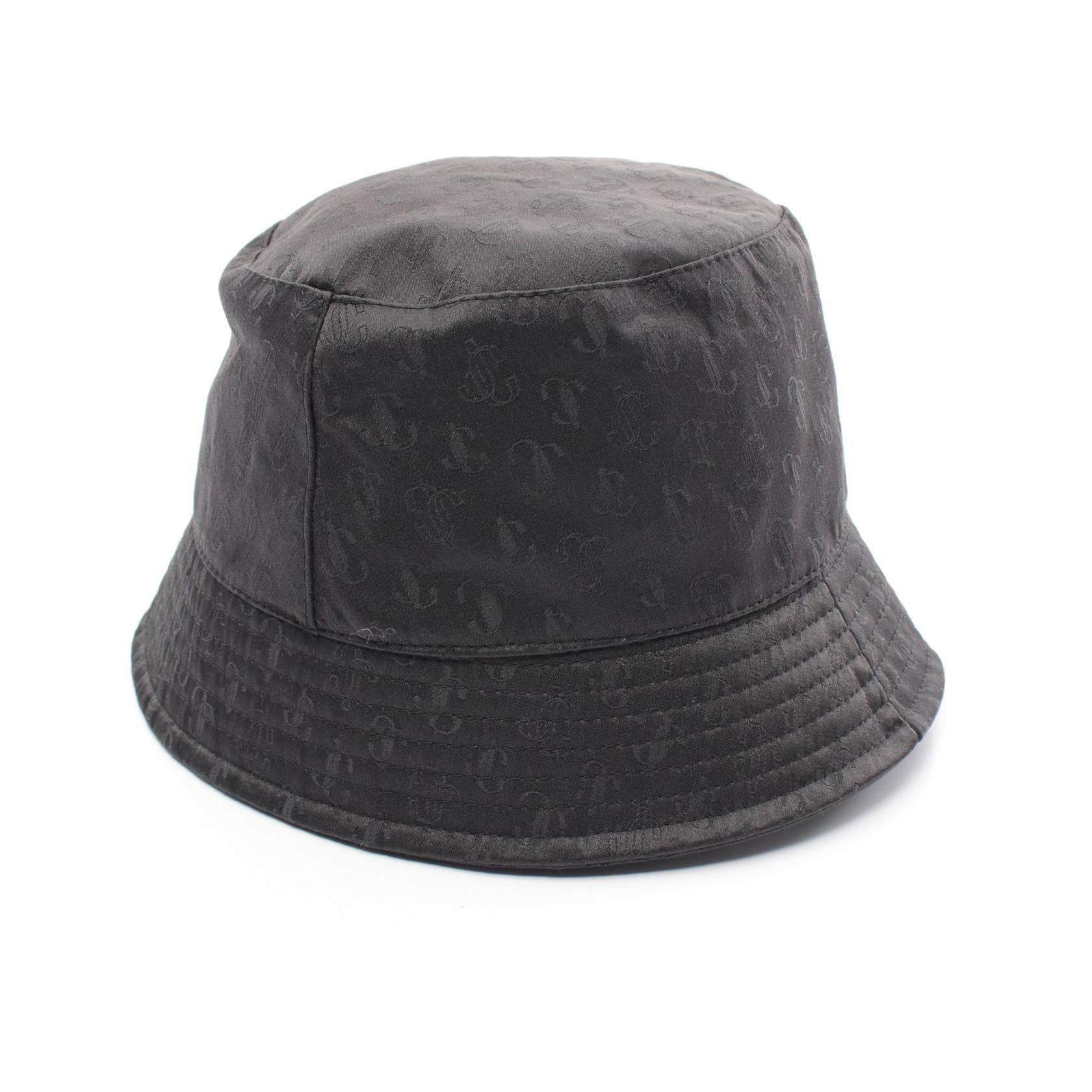 Jimmy Choo Jimmy Choo Jc Monogram Bucket Hat Cotton Silk Black Size ONE SIZE - 2 Thumbnail