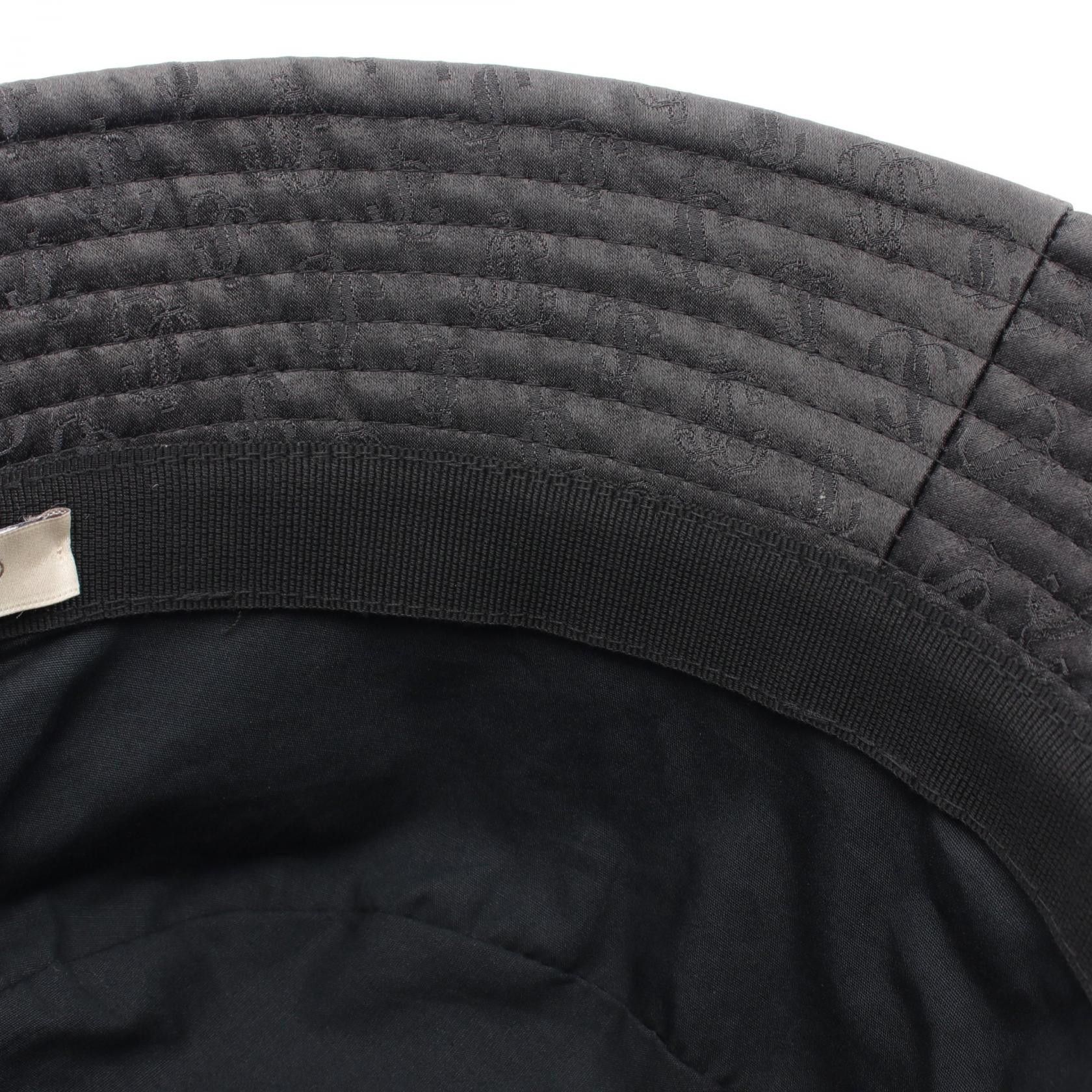 Jimmy Choo Jimmy Choo Jc Monogram Bucket Hat Cotton Silk Black Size ONE SIZE - 5 Thumbnail