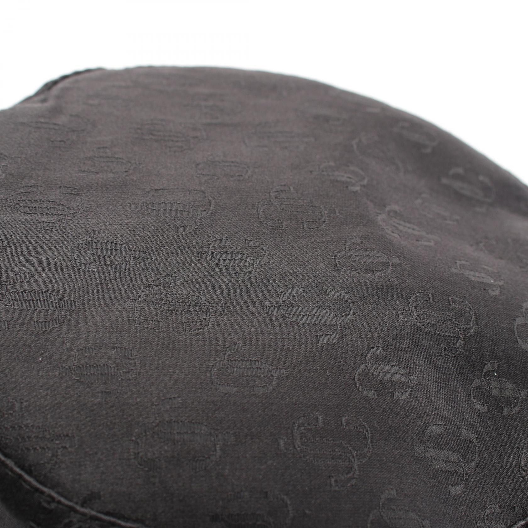 Jimmy Choo Jimmy Choo Jc Monogram Bucket Hat Cotton Silk Black Size ONE SIZE - 6 Thumbnail