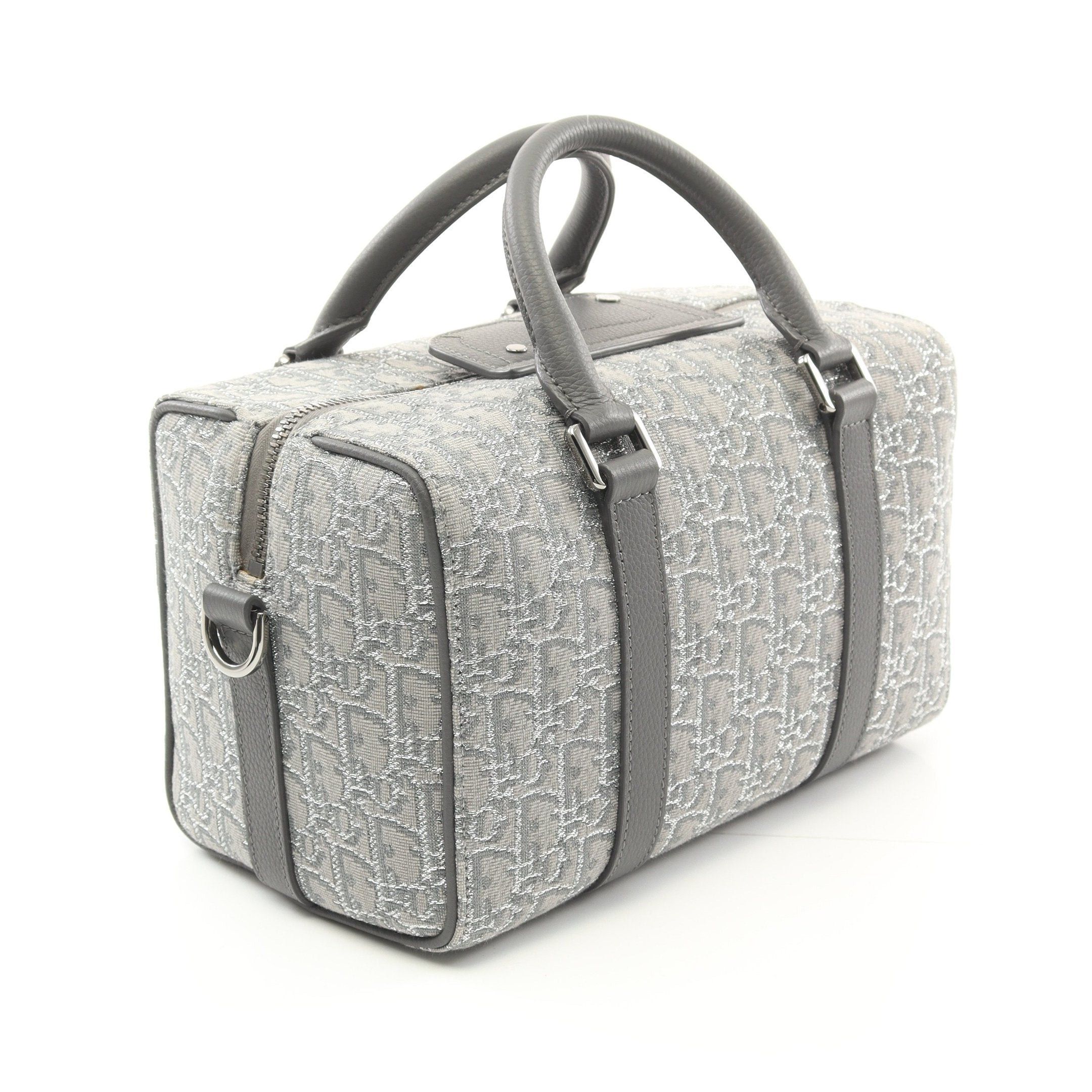 Dior Dior Lingot26 Rango Handbag Canvas Leather Gray Size ONE SIZE - 2 Thumbnail