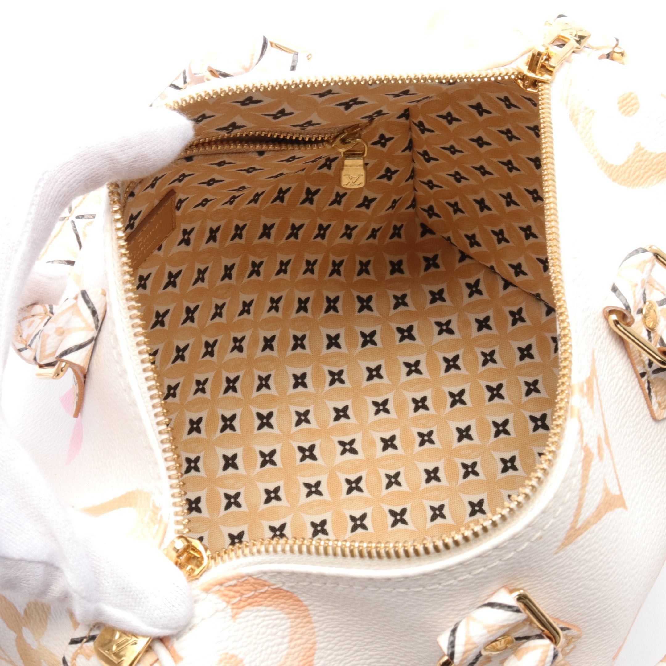 Louis Vuitton Louis Vuitton Speedy 25 Lv By The Pool Handbag Mini Boston Bag Off White Multicolor Size ONE SIZE - 3 Thumbnail