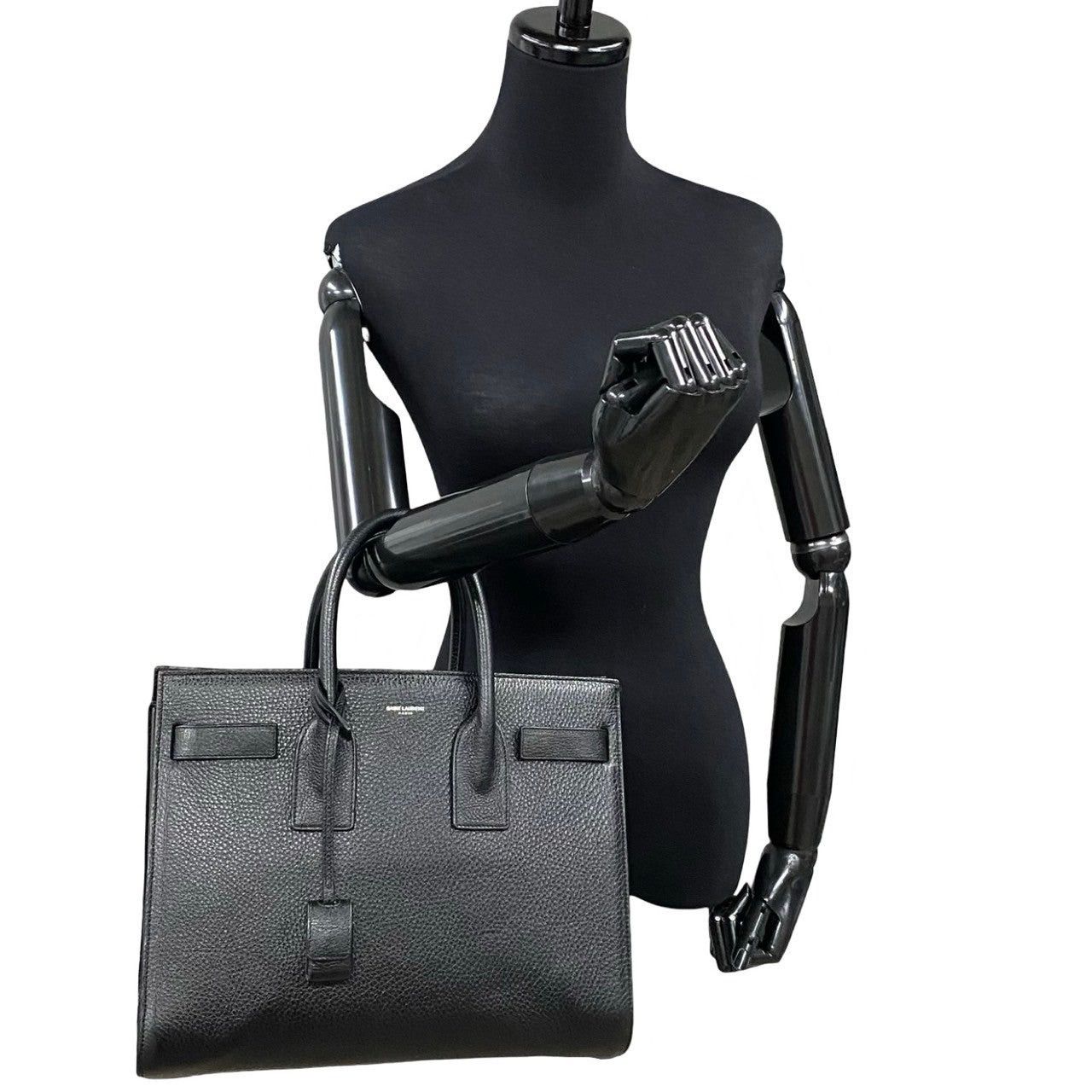 Yves Saint Laurent Yves Saint Laurent Handbag Black Leather Size ONE SIZE - 2 Thumbnail