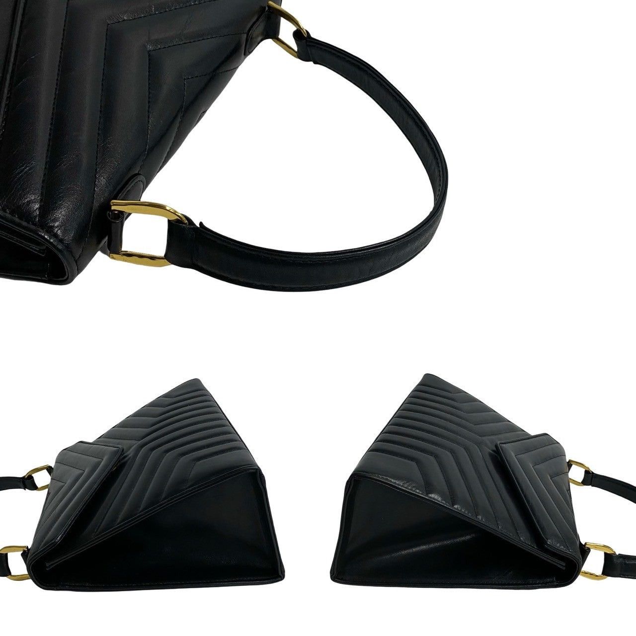 Yves Saint Laurent Yves Saint Laurent Handbag Black Leather Size ONE SIZE - 5 Thumbnail