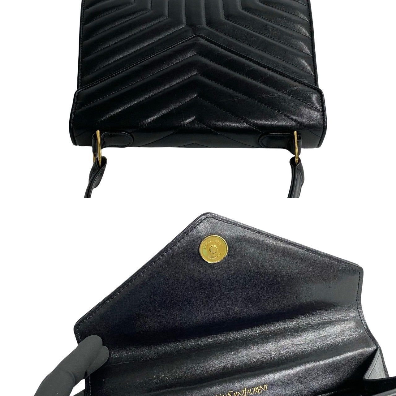 Yves Saint Laurent Yves Saint Laurent Handbag Black Leather Size ONE SIZE - 8 Thumbnail
