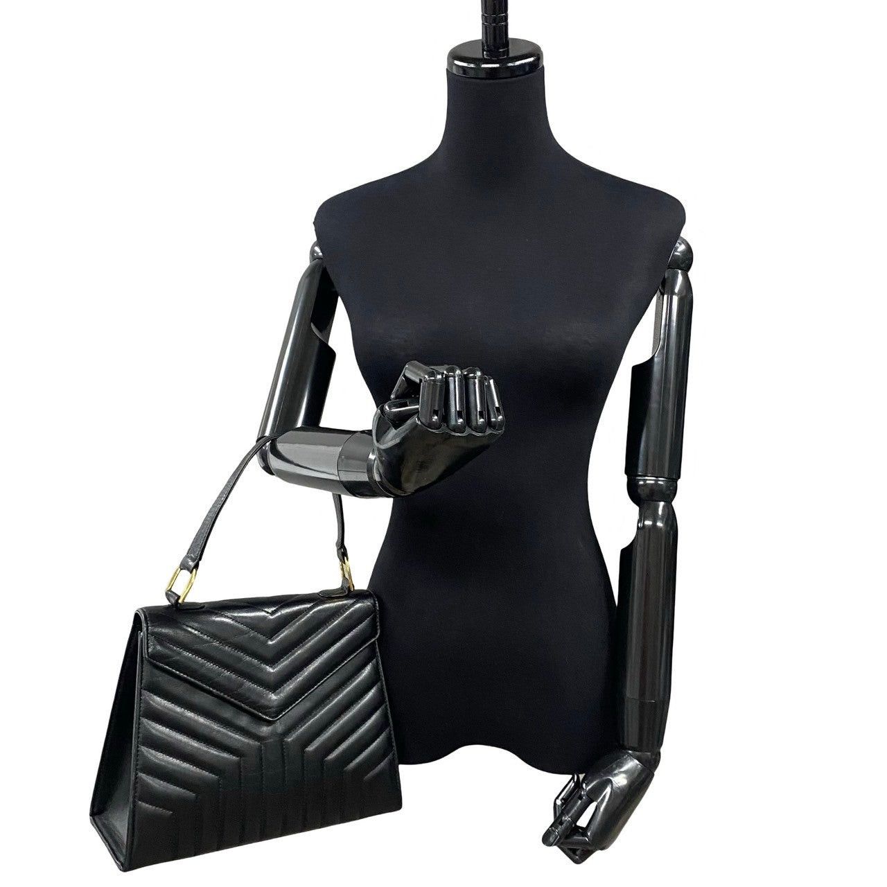 Yves Saint Laurent Yves Saint Laurent Handbag Black Leather Size ONE SIZE - 2 Thumbnail