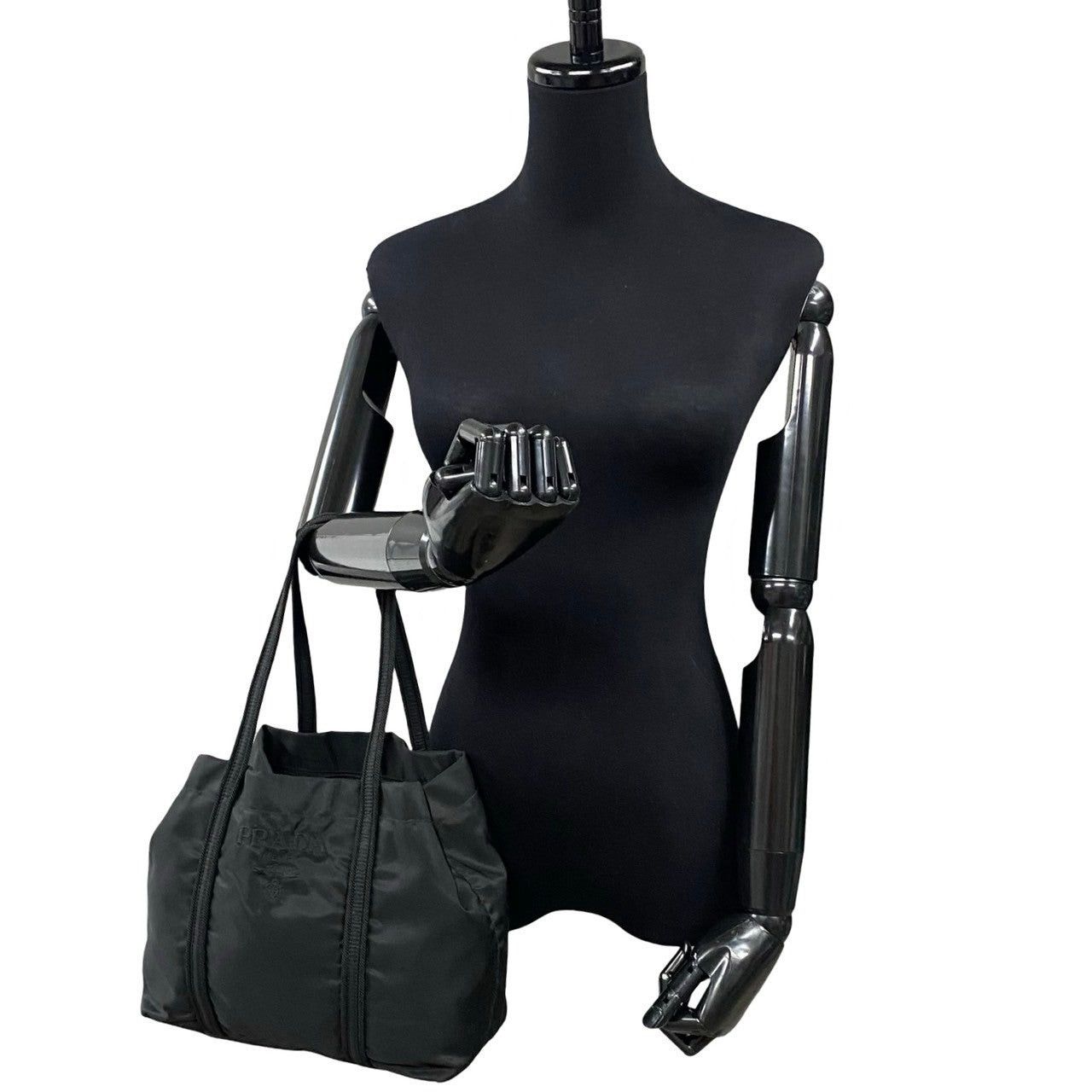 Prada Prada Tote Bag Black Nylon Size ONE SIZE - 2 Thumbnail