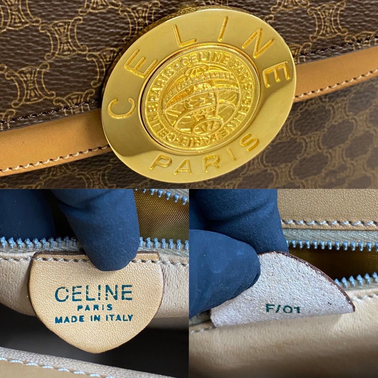 Celine Celine Handbag Brown Leather Size ONE SIZE - 3 Thumbnail