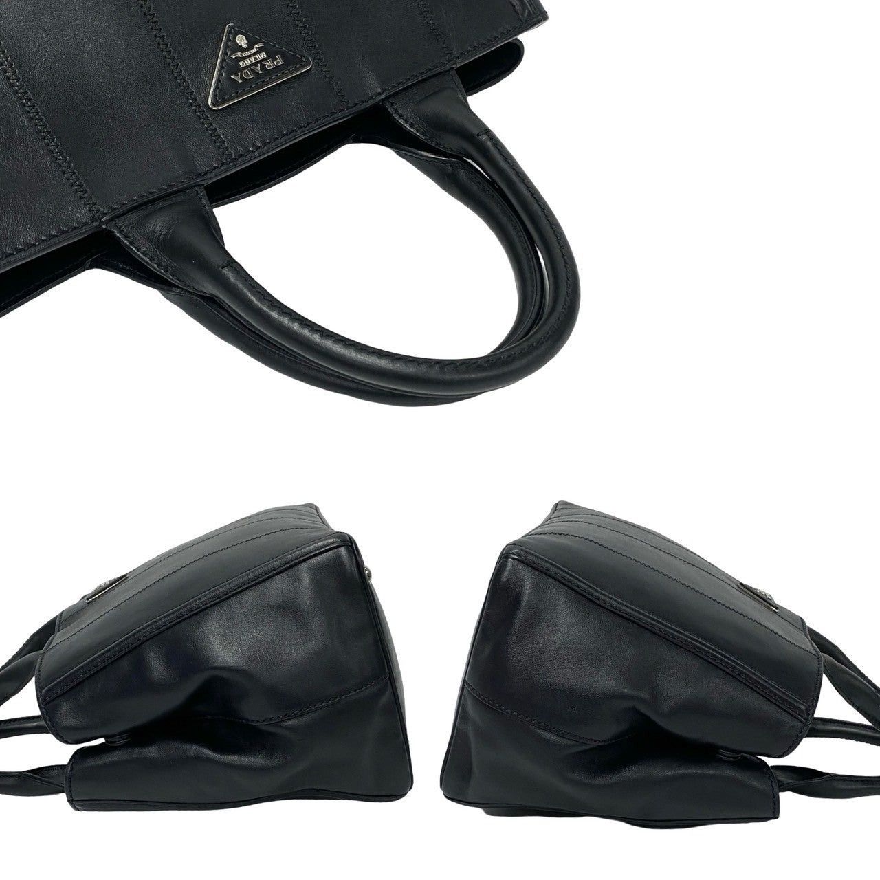 Prada Prada Shoulder Bag Black Leather Size ONE SIZE - 5 Thumbnail