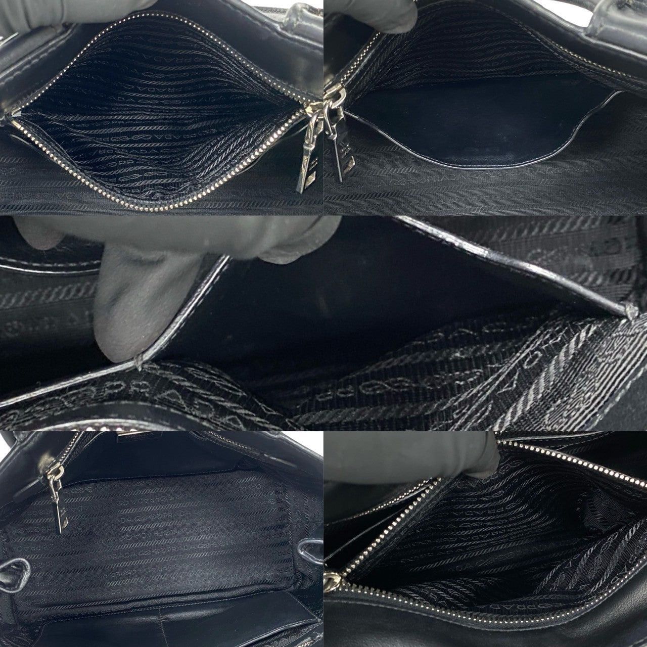 Prada Prada Shoulder Bag Black Leather Size ONE SIZE - 8 Thumbnail