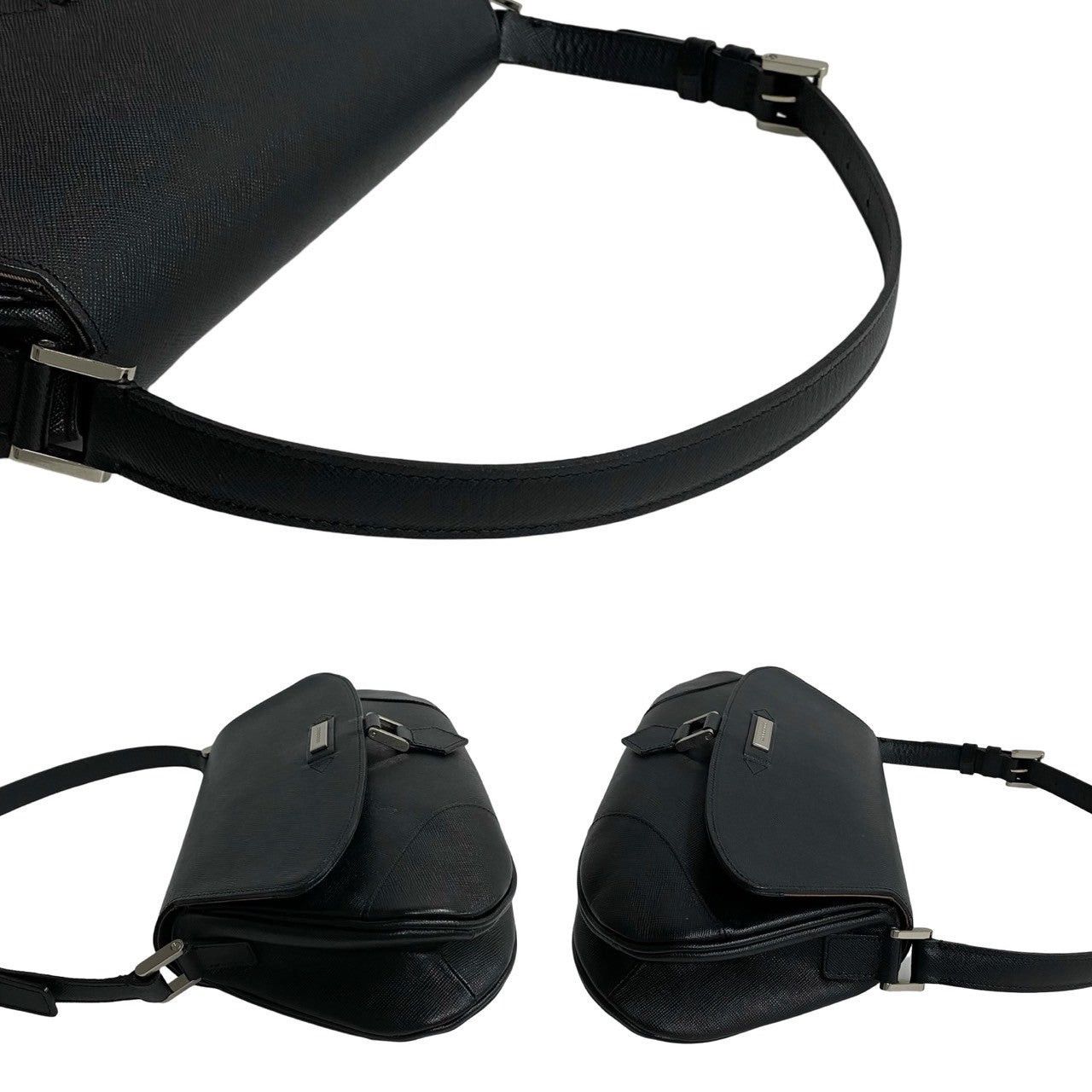 Burberry Burberry Shoulder Bag Black Leather Size ONE SIZE - 5 Thumbnail