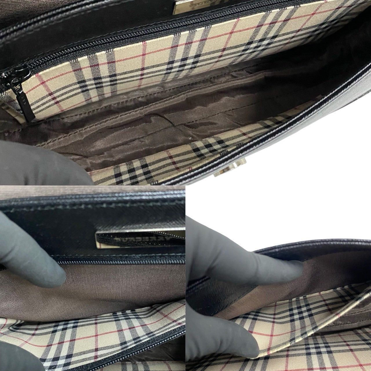 Burberry Burberry Shoulder Bag Black Leather Size ONE SIZE - 9 Thumbnail