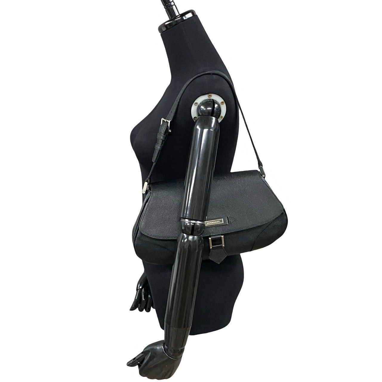 Burberry Burberry Shoulder Bag Black Leather Size ONE SIZE - 2 Thumbnail