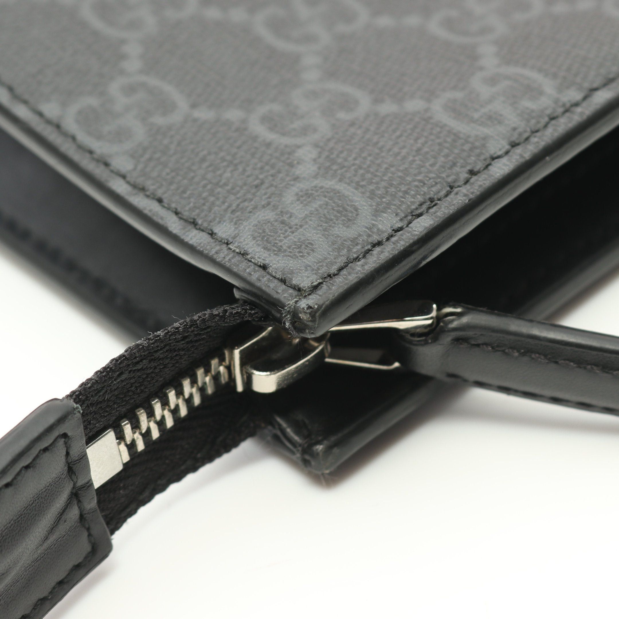 Gucci Gucci Gg Supreme Webbing Line Clutch Bag Leather Black Multicolor Size ONE SIZE - 8 Thumbnail