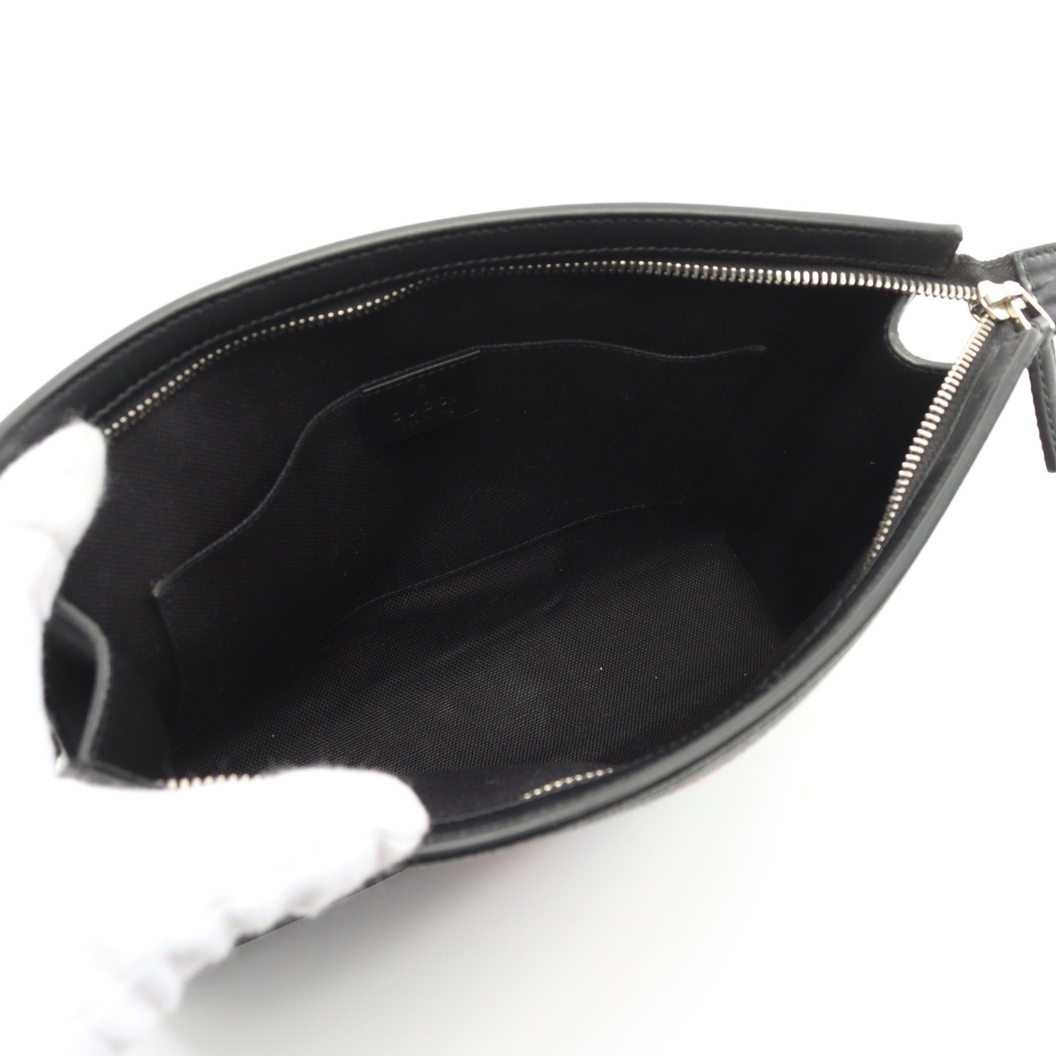 Gucci Gucci Gg Supreme Webbing Line Clutch Bag Leather Black Multicolor Size ONE SIZE - 3 Thumbnail