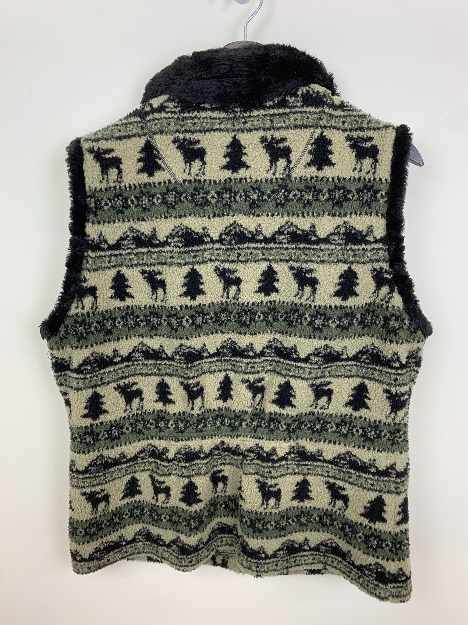Vintage × Woolrich Woolen Mills Vintage Woolrich Fleece Moose Forest Zip Fleece Vest Size M Size US M / EU 48-50 / 2 - 3 Thumbnail