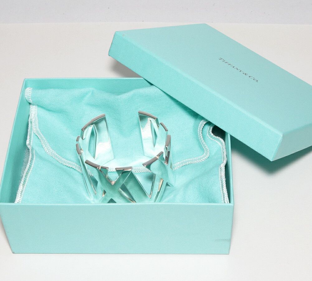 Tiffany & Co. Tiffany & Co. Tiffany & Co. Silver 925 Atlas Cuff Bracelet Metal Bangle Size ONE SIZE - 3 Thumbnail