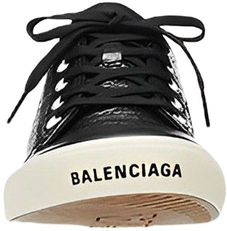 Balenciaga Balenciaga Leather Black Low-Top Sneakers Size US 8 / EU 41 - 3 Thumbnail