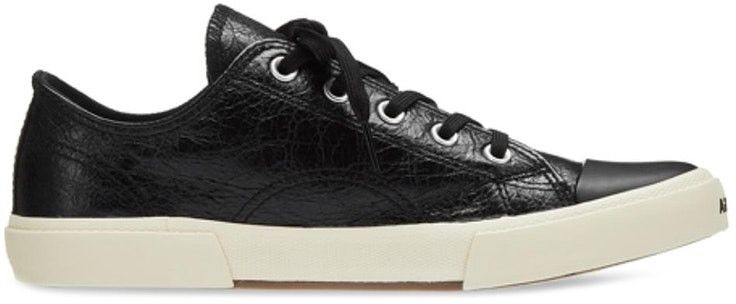 Balenciaga Balenciaga Leather Black Low-Top Sneakers Size US 9 / EU 42 - 2 Thumbnail