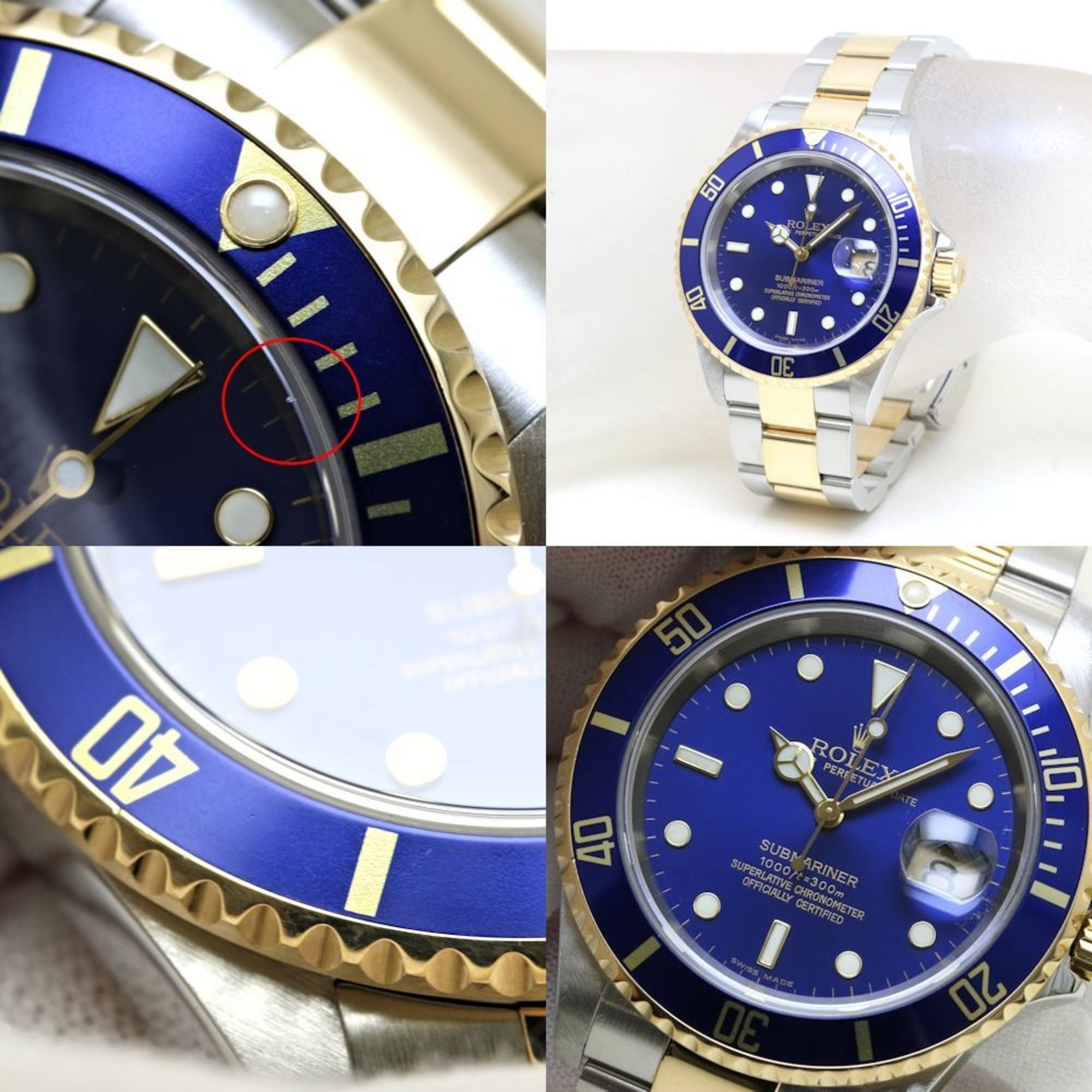 Rolex Rolex Blue Submariner Date 16613TK18YGx Stainless Steel Men's 39678 Size ONE SIZE - 5 Thumbnail