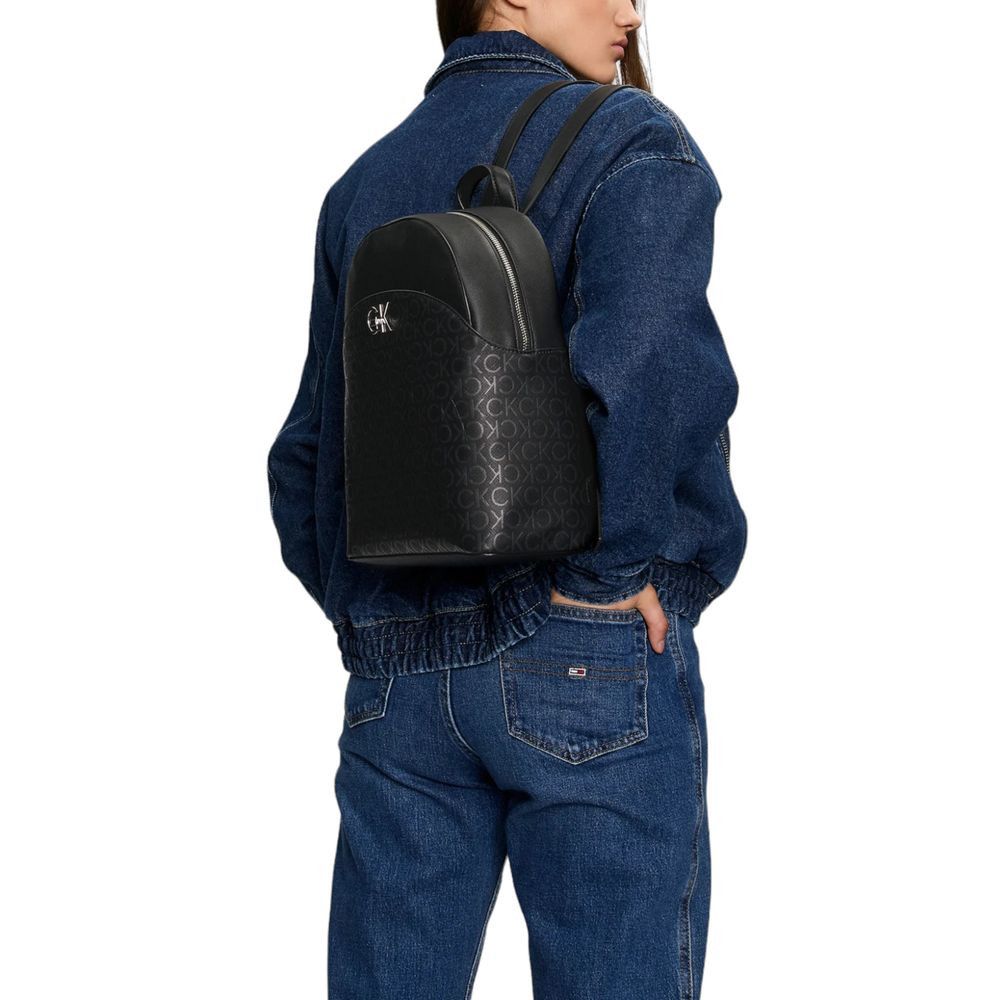 Calvin Klein Black Polyethylene Women's Backpack Size ONE SIZE - 2 Thumbnail