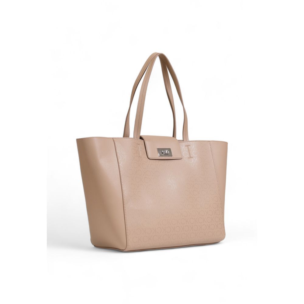 Calvin Klein Beige Recycled Polyester Women's Handbag Size ONE SIZE - 4 Thumbnail