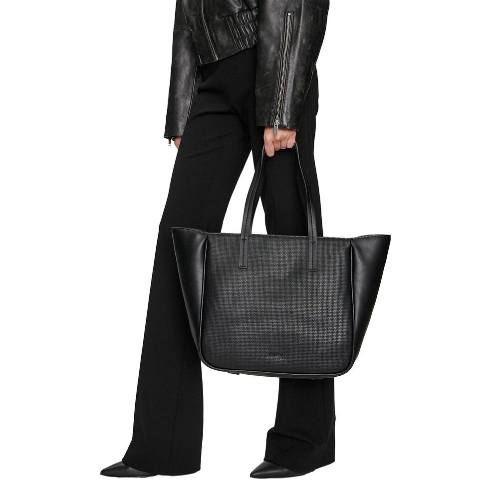 Calvin Klein Black Synthetic Leather Women's Handbag Size ONE SIZE - 2 Thumbnail