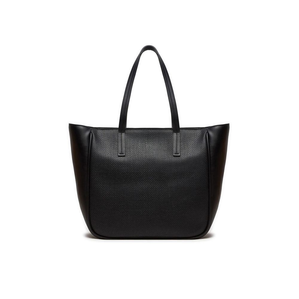 Calvin Klein Black Synthetic Leather Women's Handbag Size ONE SIZE - 4 Thumbnail