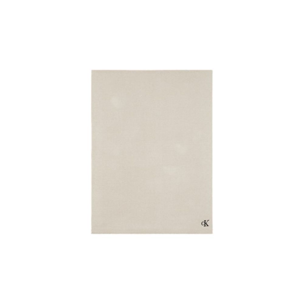 Calvin Klein Beige Cotton Women's Scarf Size ONE SIZE - 2 Thumbnail