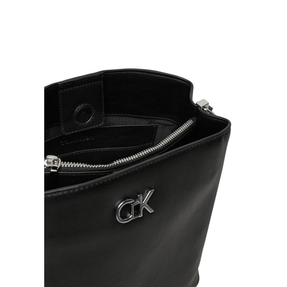 Calvin Klein Black Recycled Polyester Women's Handbag Size ONE SIZE - 3 Thumbnail