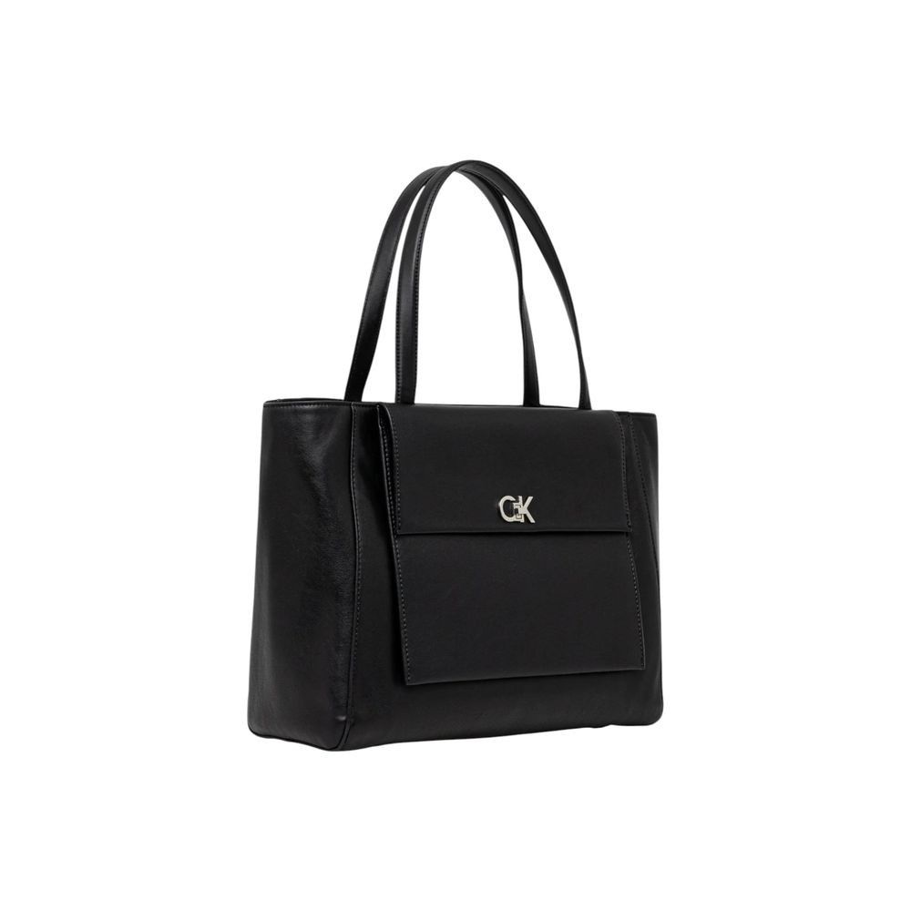 Calvin Klein Black Recycled Polyester Women's Handbag Size ONE SIZE - 2 Thumbnail