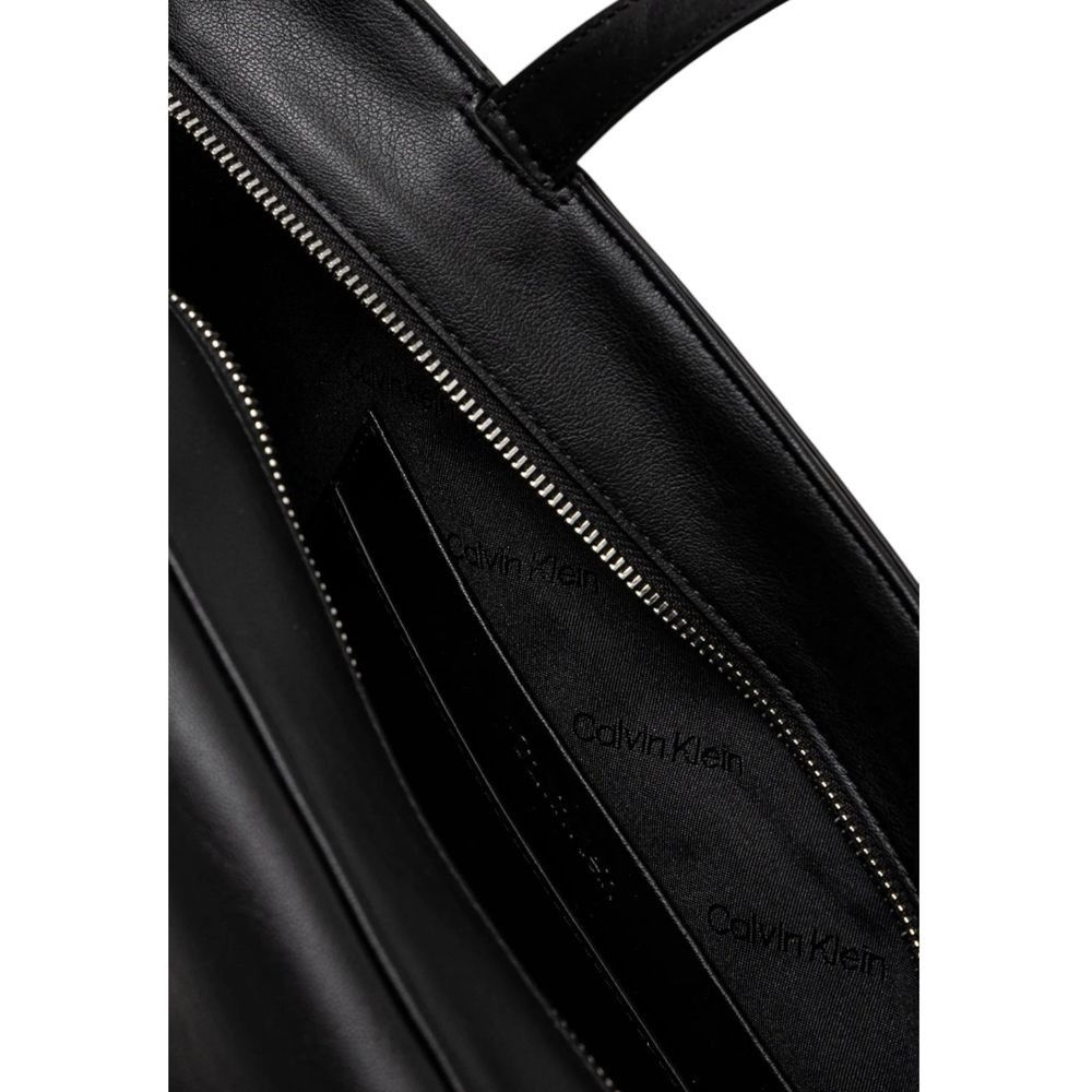Calvin Klein Black Recycled Polyester Women's Handbag Size ONE SIZE - 4 Thumbnail