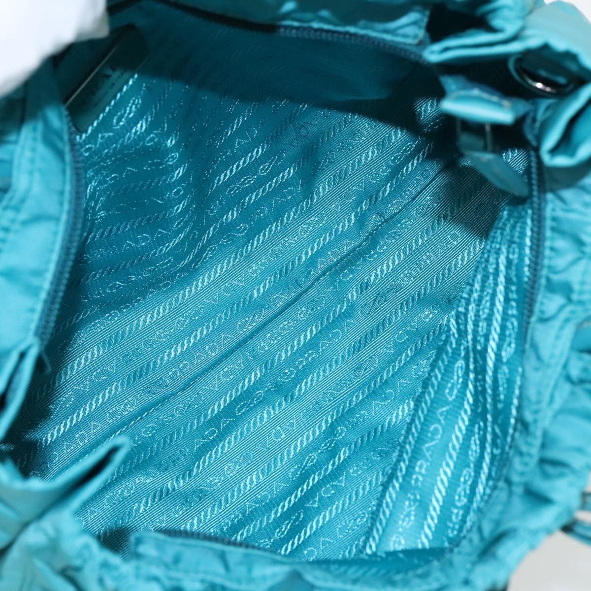 Prada Re-Nylon Turquoise Synthetic Handbag (Pre-Owned) Size ONE SIZE - 12 Thumbnail