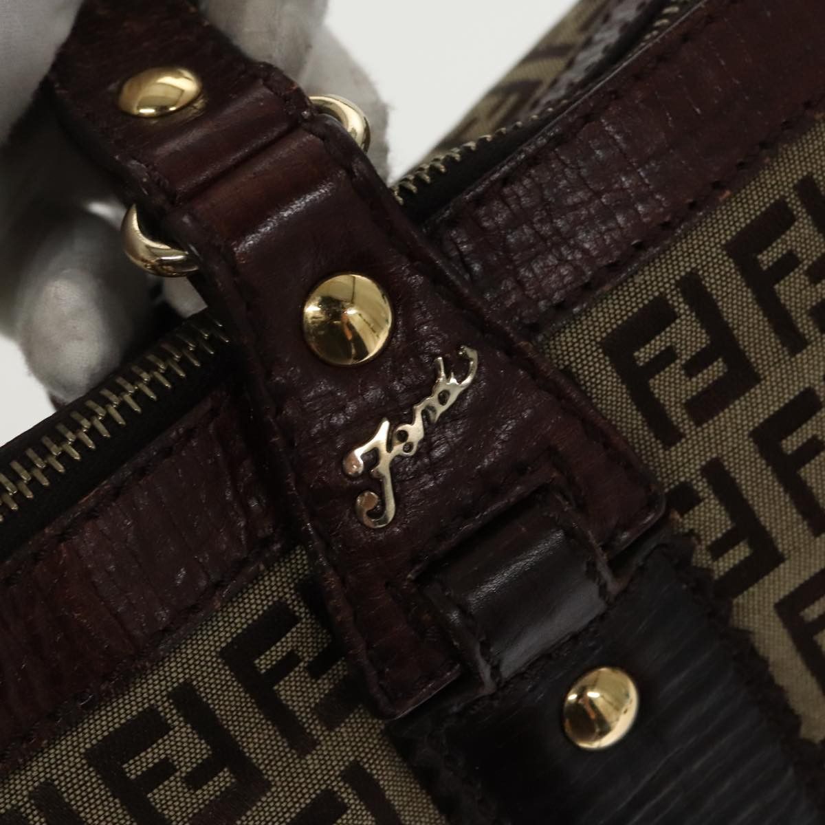 Fendi Zucchino Beige Canvas Tote Bag (Pre-Owned) Size ONE SIZE - 12 Thumbnail