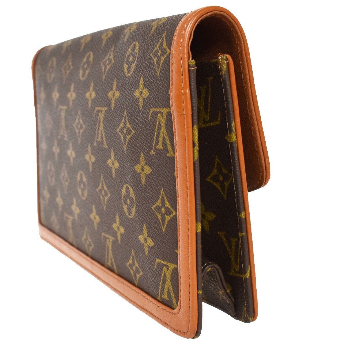 Louis Vuitton Pochette Brown Canvas Clutch Bag (Pre-Owned) Size ONE SIZE - 3 Thumbnail