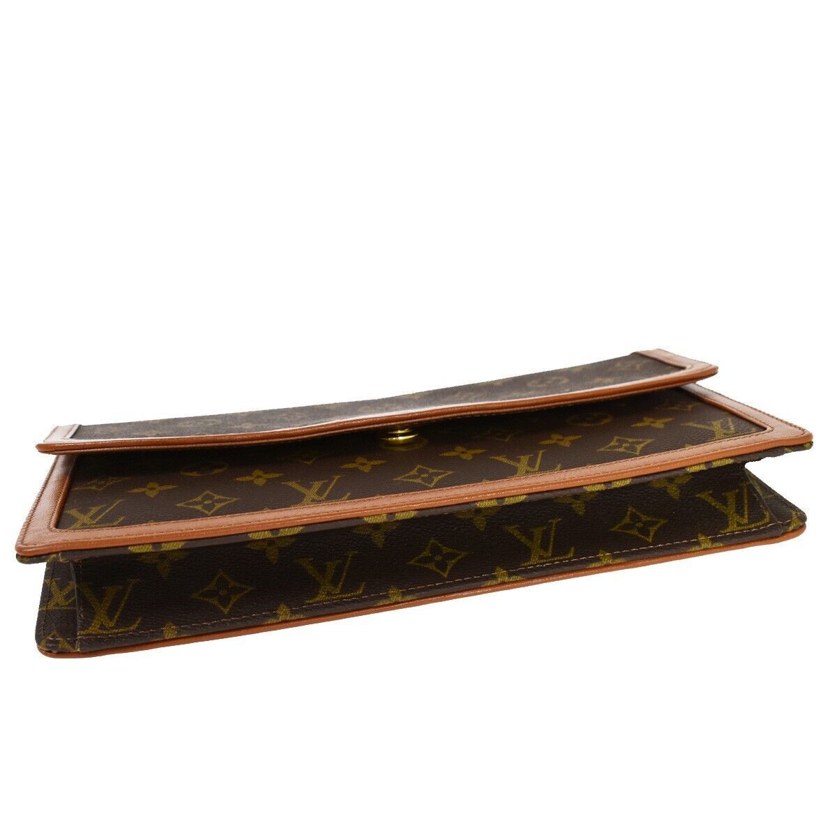 Louis Vuitton Pochette Brown Canvas Clutch Bag (Pre-Owned) Size ONE SIZE - 16 Thumbnail