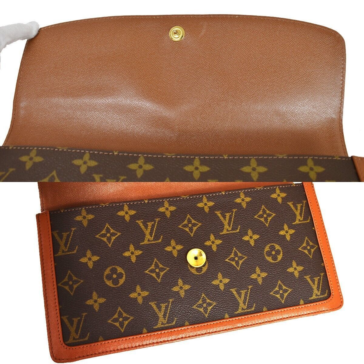 Louis Vuitton Pochette Brown Canvas Clutch Bag (Pre-Owned) Size ONE SIZE - 12 Thumbnail