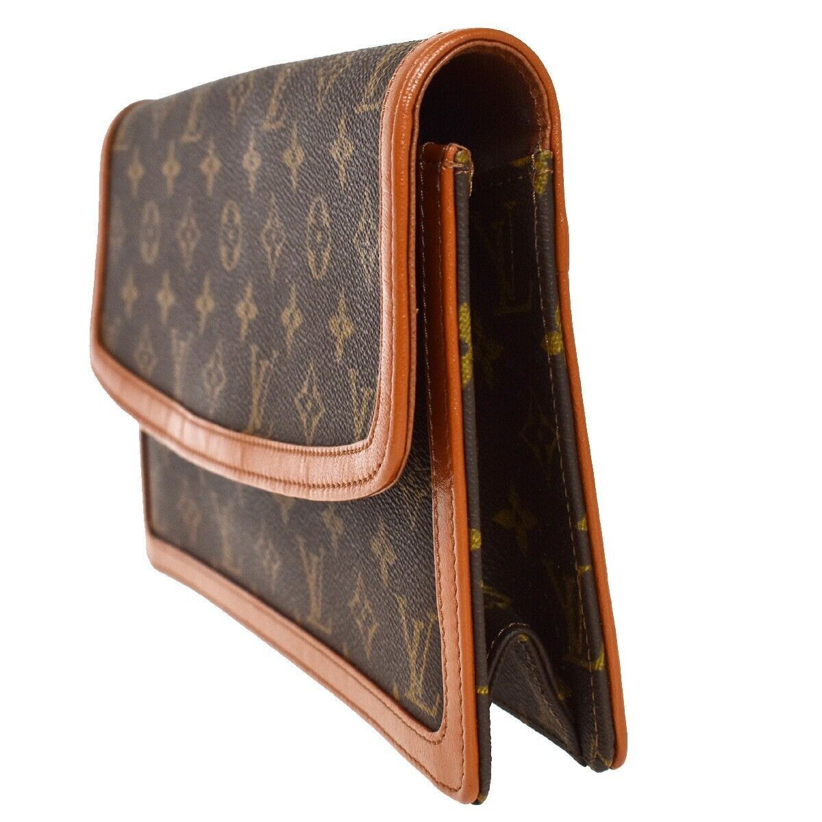 Louis Vuitton Pochette Brown Canvas Clutch Bag (Pre-Owned) Size ONE SIZE - 14 Thumbnail