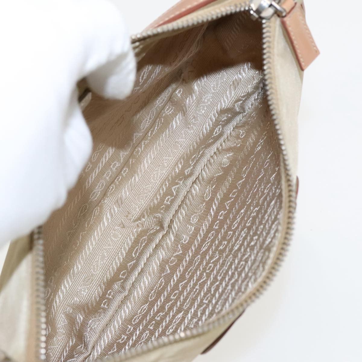 Prada Beige Synthetic Handbag (Pre-Owned) Size ONE SIZE - 17 Thumbnail