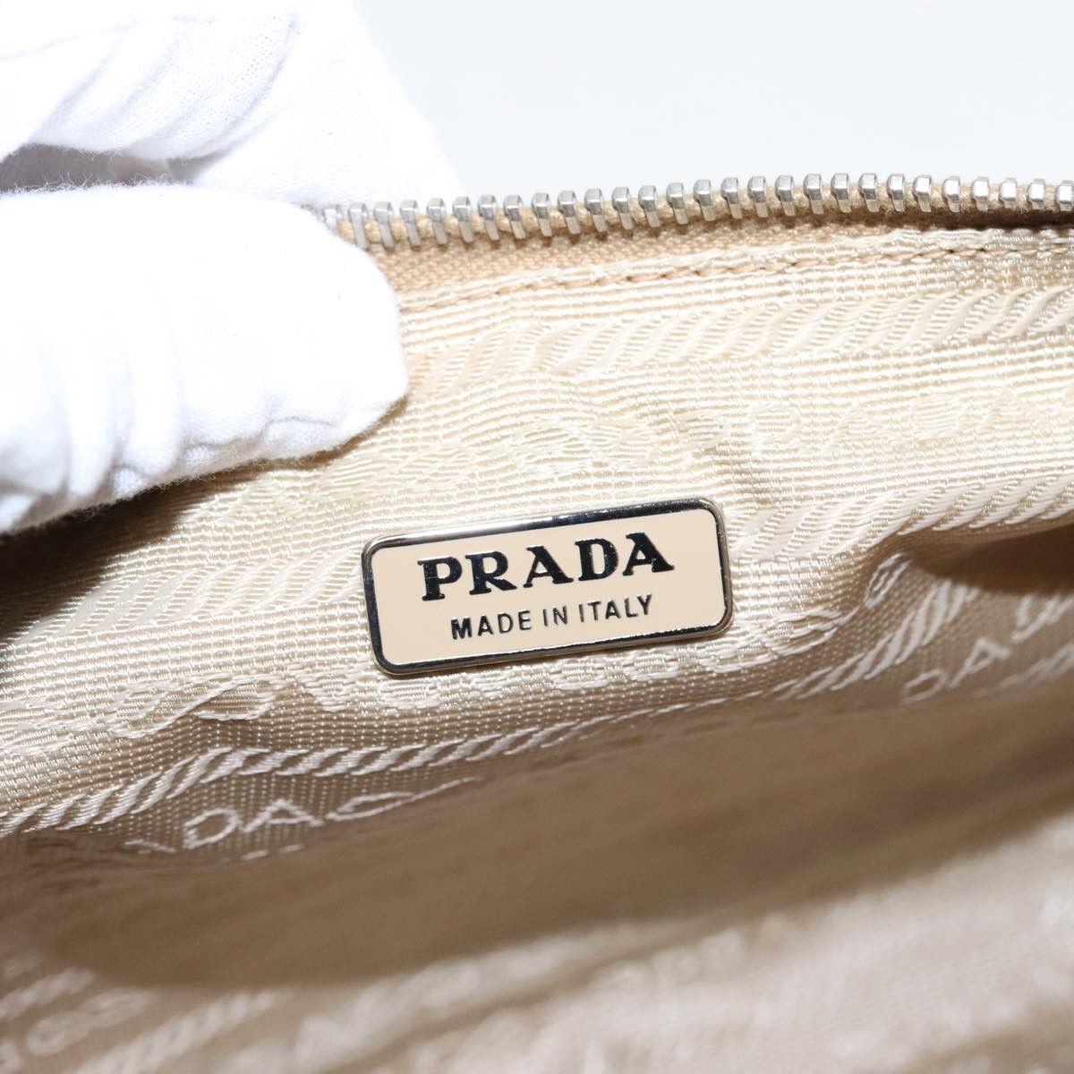 Prada Beige Synthetic Handbag (Pre-Owned) Size ONE SIZE - 16 Thumbnail